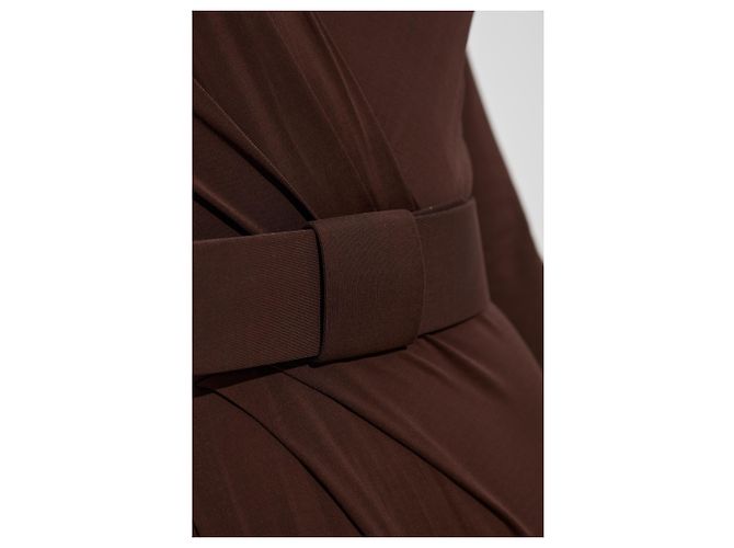 Dsquared2 Braunes Wickel-Maxikleid mit Gürtel - Ansicht 5