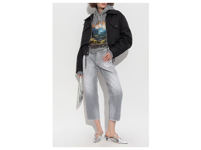Jeans Boston Dsquared2 grigi in cotone - vista 2