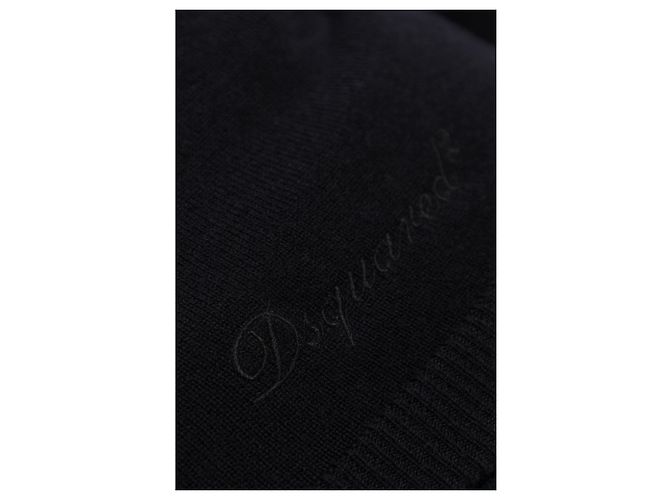 Dsquared2 Rollkragenpullover mit Logo Schwarz Wolle - Ansicht 5