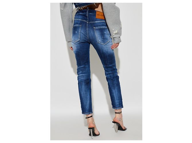 Vaqueros skinny Cool Girl Dsquared2 azul marino algodón - vista 4