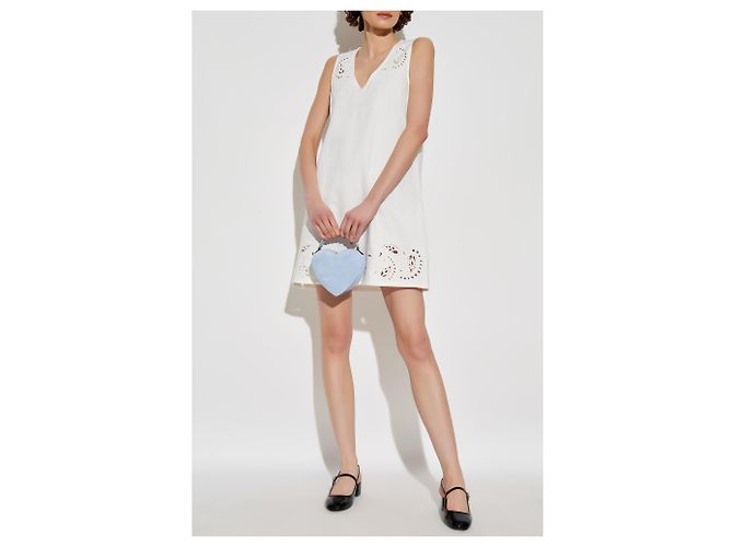 Vestido sem mangas branco de algodão Rag & Bone - vista 2