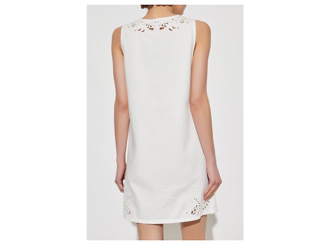Vestido sem mangas branco de algodão Rag & Bone - vista 4