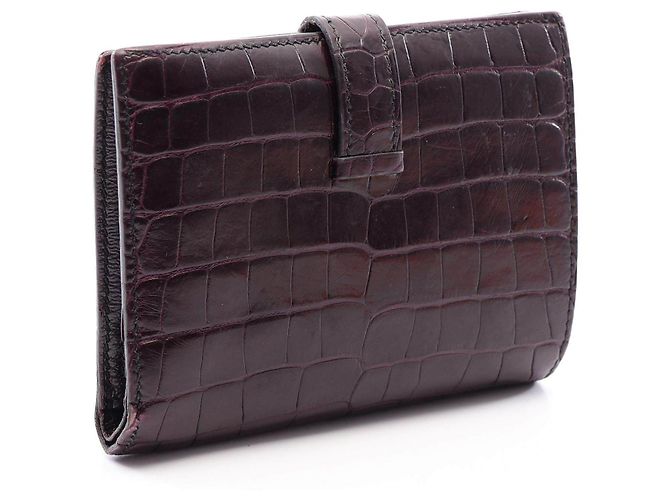 Béarn Hermès Cartera Hermes Bearn Compact de Alligator - vista 2