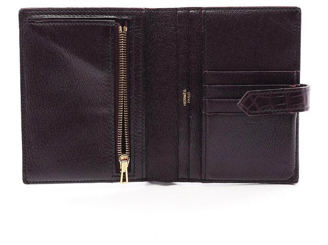 Béarn Hermès Cartera Hermes Bearn Compact de Alligator - vista 3