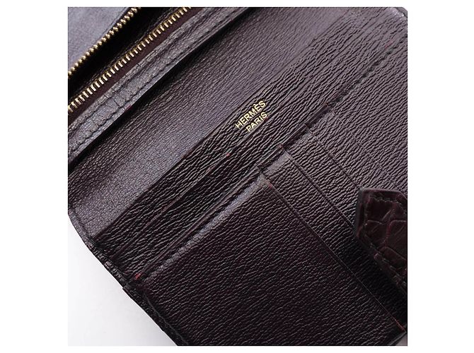 Béarn Hermès Cartera Hermes Bearn Compact de Alligator - vista 7