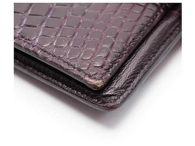 Béarn Hermès Cartera Hermes Bearn Compact de Alligator - vista 8