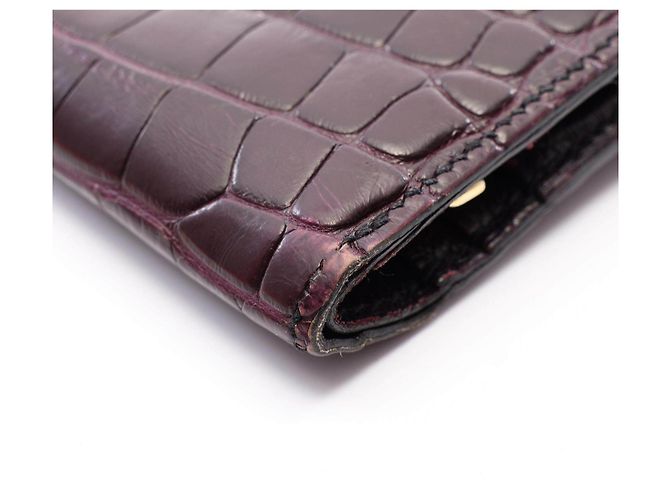 Béarn Hermès Cartera Hermes Bearn Compact de Alligator - vista 9