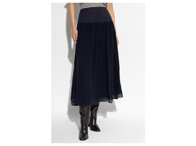 Falda Vika Ulla Johnson Azul Marino Algodón - vista 3