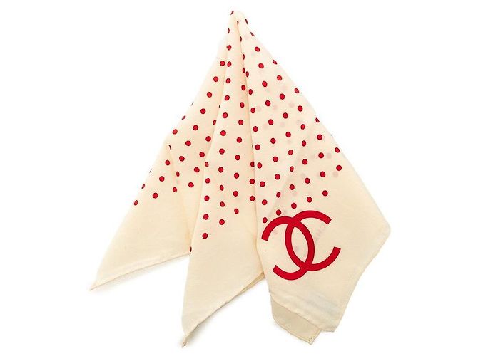 Chanel Cocomark Seidentuch mit Punktmuster - Ansicht 5