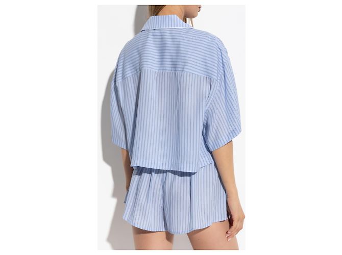T By Alexander Wang Camisa de corte holgado con estampado de rayas - vista 4
