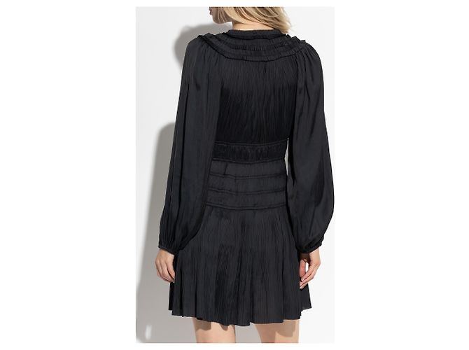 Ulla Johnson Malia Kleid Schwarz Satin Mini - Ansicht 4