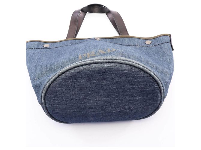 Borsa Tote 2way Prada Denim City Calf - vista 6
