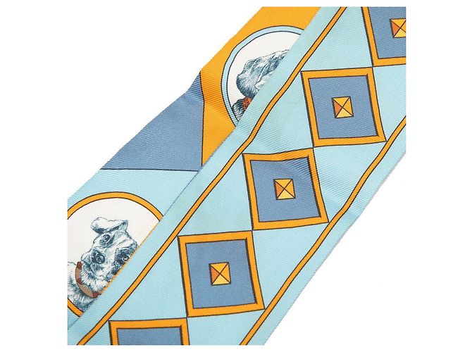 Foulard di seta Hermès Twilly Colliers et Chiens - vista 2