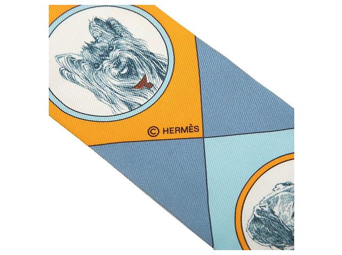 Foulard di seta Hermès Twilly Colliers et Chiens - vista 3