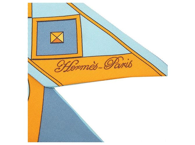 Foulard di seta Hermès Twilly Colliers et Chiens - vista 4