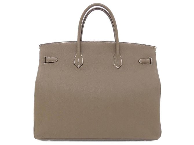 Hermès Birkin40 en piel Togo color Etoupe - vista 2