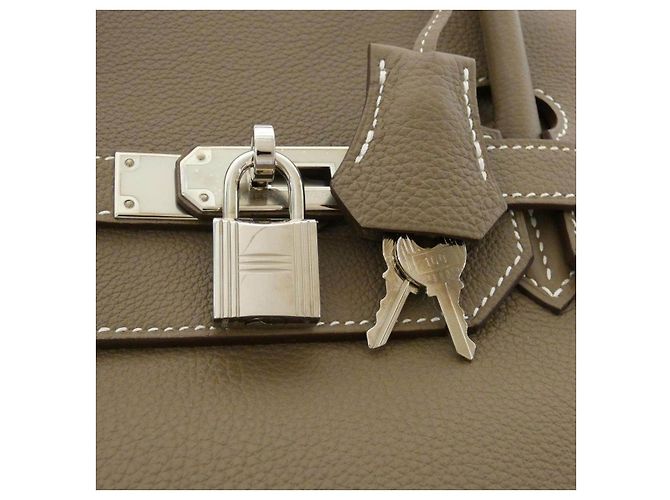 Hermès Birkin40 en piel Togo color Etoupe - vista 5