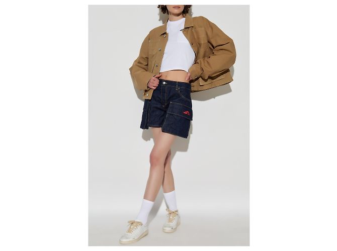 T-shirt cropped bianca con logo Dsquared2 in cotone - vista 2