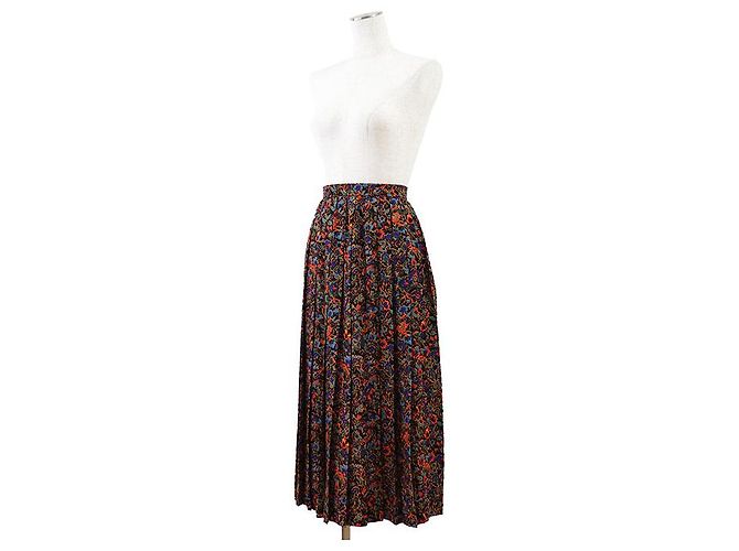 Falda plisada de poliéster Yves Saint Laurent - vista 2