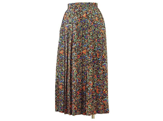 Falda plisada de poliéster Yves Saint Laurent - vista 3