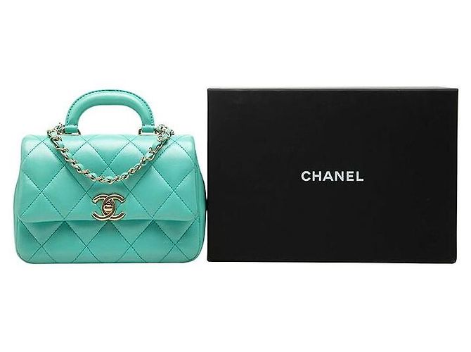 Borsa a tracolla Chanel Coco Mark Matelasse con manico superiore e catena in vitello - vista 7