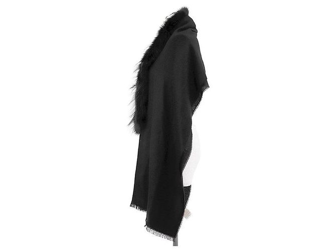 FENDI FENDI Sciarpa Cape in Lana e Cashmere - vista 6
