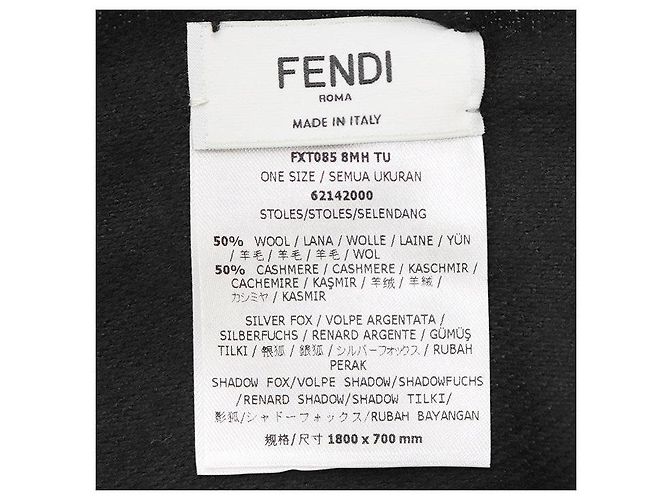 FENDI FENDI Sciarpa Cape in Lana e Cashmere - vista 9