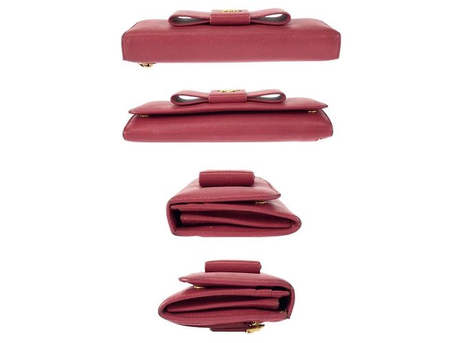 Portafoglio lungo Prada Saffiano Ribbon - vista 10