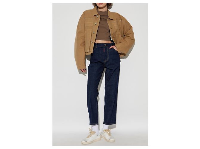 Vaqueros Boston boyfriend azul marino Dsquared2 - vista 2