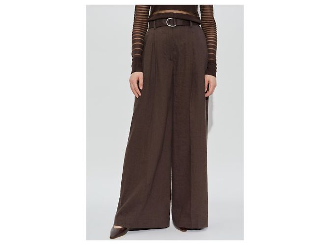 Helmut Lang Pantaloni a gamba larga con piega - vista 3