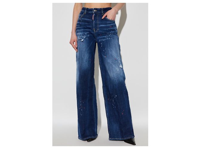 Vaqueros bootcut Traveller Dsquared2 azul marino algodón - vista 3