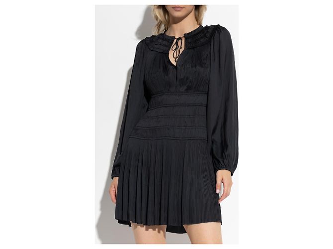 Vestido Malia negro de satén Ulla Johnson - vista 3