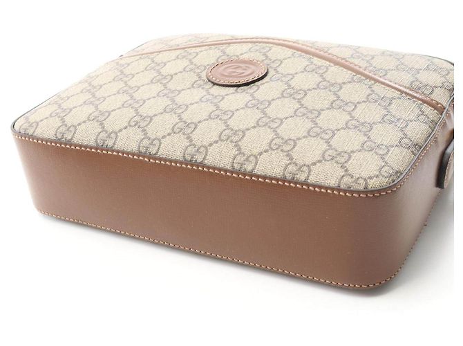 Borsa a tracolla Gucci Interlocking G GG Supreme Coated Canvas - vista 9