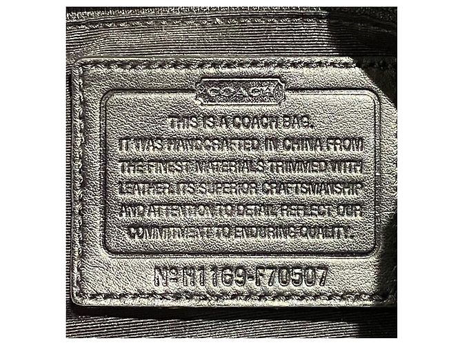 Borsa a tracolla Coach in nylon nero - vista 4