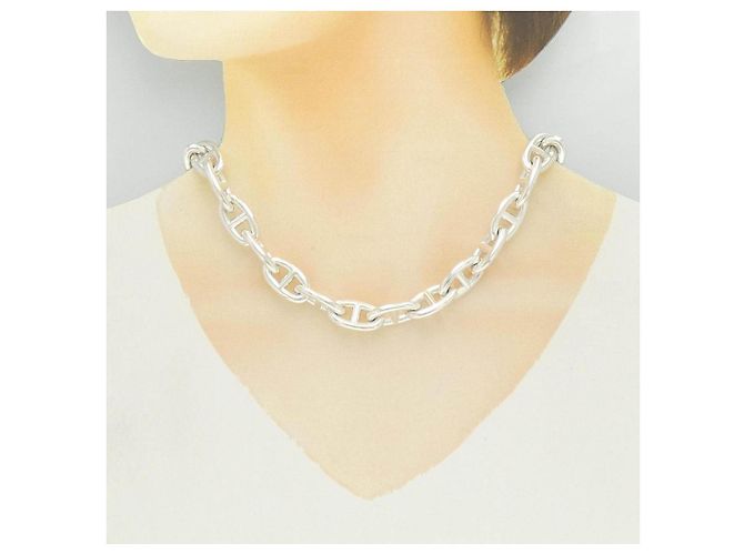 Collana Hermès Chaine d Ancre GM 925 Silver 43cm - vista 5