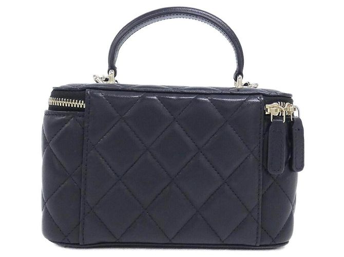 Chanel Borsa a tracolla in agnello nero AP2199 - vista 2