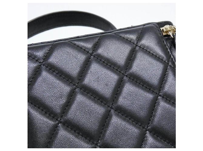 Chanel Borsa a tracolla in agnello nero AP2199 - vista 5