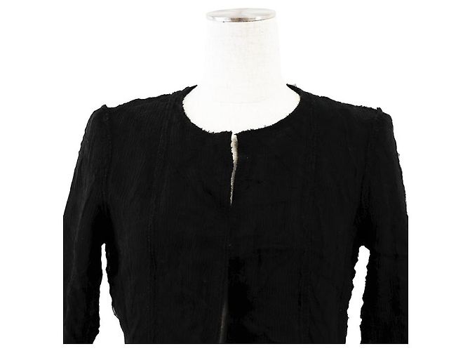 Giacca senza collo in seta e nylon Chanel - vista 2