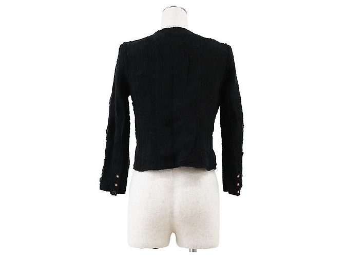Giacca senza collo in seta e nylon Chanel - vista 5