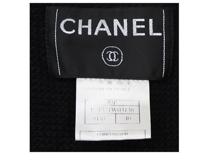 Giacca senza collo in seta e nylon Chanel - vista 6