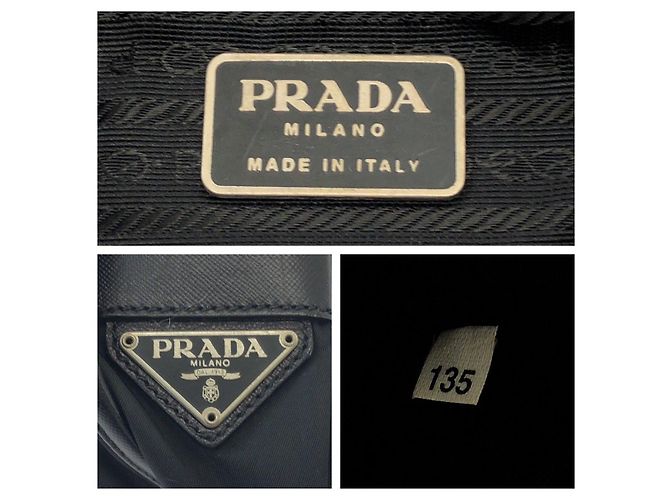 Borsa a tracolla in nylon Prada Tessuto con placca logo triangolare - vista 3