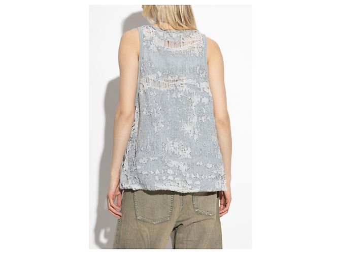Diesel Top in denim E-DALBY-FSG - vista 4