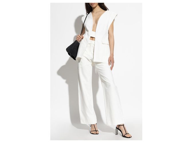 Pantalones Iro Zinia blancos de algodón - vista 2