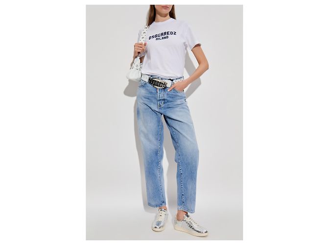 Jeans Boston Dsquared2 Azul Claro Corte Boyfriend - vista 2
