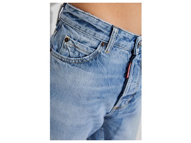 Jeans Boston Dsquared2 Azul Claro Corte Boyfriend - vista 5