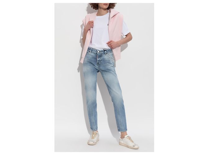 Jeans Cool Girl Dsquared2 in cotone blu - vista 2