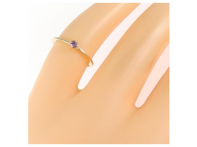 Autre Marque Crocce K10 Gelbgold Amethyst Ring - Ansicht 5