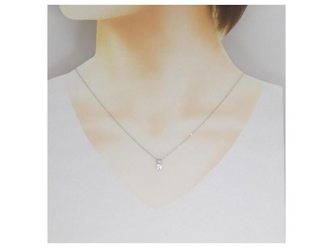 Autre Marque Platin-Diamant-Halskette - Ansicht 6