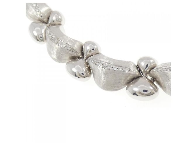 Autre Marque Nanis 750 White Gold Diamond Necklace - view 3