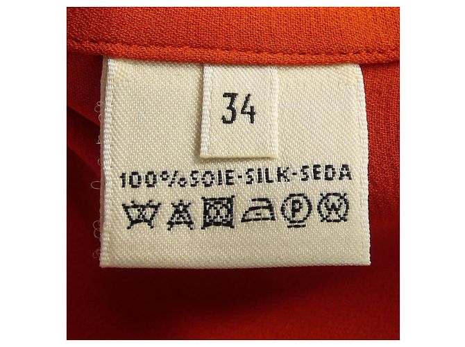 Hermès Seidenkleid Orange - Ansicht 3